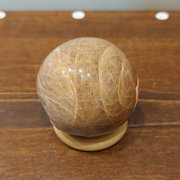 🔥 Sale 🔥 Peach Moon Stone Smiling Buddha Sphere - Final Price - Picture 5 of 11